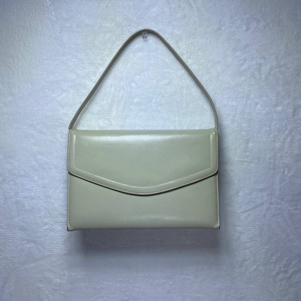 Vintage Clutch Bag Beige Envelope‎ Handbag Minimalist Style Party Purse